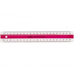 Linex plast lineal, Anti Slide, 20 cm, pink