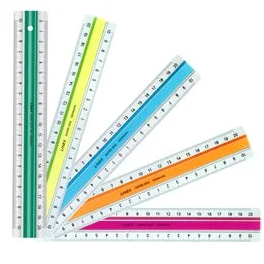 Linex plast lineal, Anti Slide, 20 cm, gul