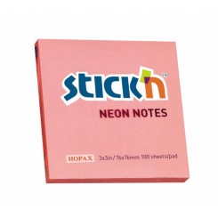 Stick'n selvklæbende notesblok 76x76mm, peach