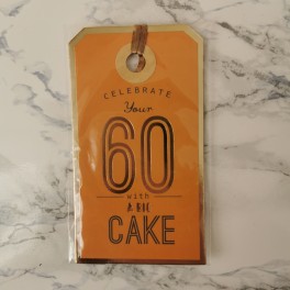 Til & fra mærker - Celebrate your 60 with a big cake