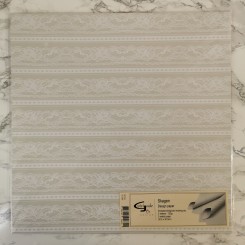 Vivi Gade - Scrapbooking papir, med hvide blonder