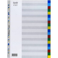 Bantex Register 1-10 med farveinddeling, farvet