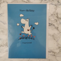 Mumi kort m. kuvert - Mumitrold "happy birthday"
