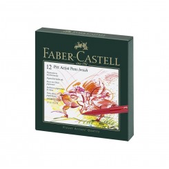 Faber Castell - 12 Pitt Artist Pens Brush
