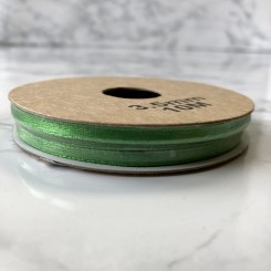 Satinbånd, B: 3,5 mm, lysegrøn, 10 m