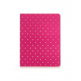 Notesbog Gold Polka - Pink A6