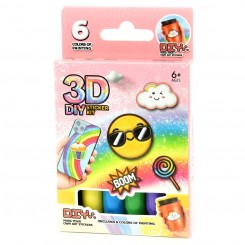 Pen til 3D klistermærker, DIY sticker kit, 6 farver
