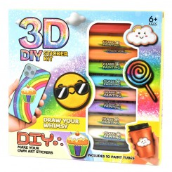 Pen til 3D klistermærker, DIY sticker kit, 10 farver