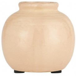 Mini vase, Yrsa m/riller, krakeleret glasur, lyserød