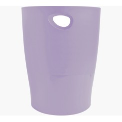 EcoBin Papirkurv rund plast, pastel lilla