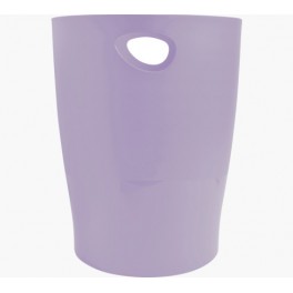 EcoBin Papirkurv rund plast, pastel lilla