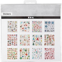 Stickershæfte med juleklistermærker