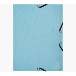Exacompta elastikmappe + flash cards, A5, pastelblå