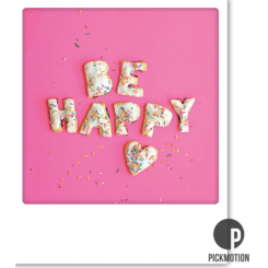 Polaroid kort, BE HAPPY