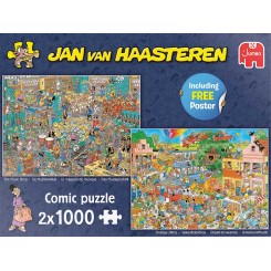Puslespil Jan van Haasteren, The Music Shop, 2 i 1, 1000 brikker