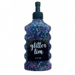 Glitterlim, grov glitter, 177 ml, Navy