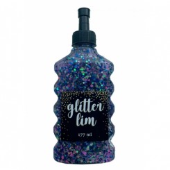 Glitterlim, grov glitter, 177 ml, Galaxy Lilla