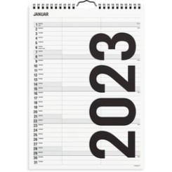 Familiekalender sort/hvid lille, 2023