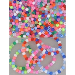 Perler plast mix melon 8mm transparent/perlemor