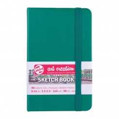 Sketch- og notesbog, 9x14cm, Forrest Green