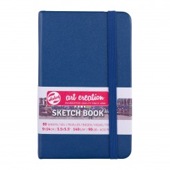 Sketch- og notesbog, 9x14cm, Navy Blue
