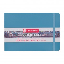 Sketch- og notesbog, 21x14,8cm, Lake Blue