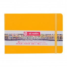 Sketch- og notesbog, 21x14,8cm, Golden Yellow