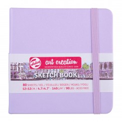 Sketch- og notesbog, 12x12cm, Pastel Violet