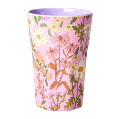 Rice latte kop, lys pink, Daisy Dearest Print