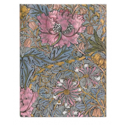 Paperblanks, William Morris, Morris Pink Honeysuckle, ultra, 144 sider, linieret, 120g, hardcover