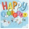 Kort med musik, Happy Birthday, Balloner