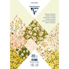 Clairefontaine mønstret papir, 160 g, Forår