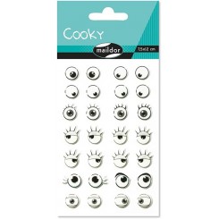 Cooky stickers, runde øjne