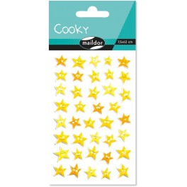 Cooky stickers, gule stjerner