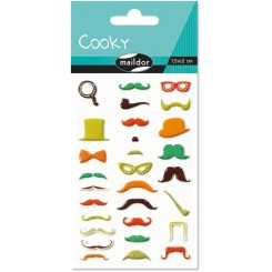 Cooky stickers, moustache