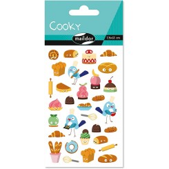 Cooky stickers, bagværk