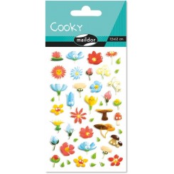 Cooky stickers, blomster II