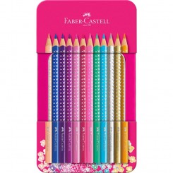 Faber Castell Sparkle farveblyanter, sæt m. 12 dele