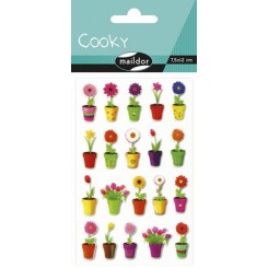 Cooky stickers, potteplanter