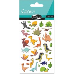 Cooky stickers, dinosaur og planter