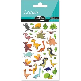 Cooky stickers, dinosaur og planter