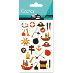 Cooky stickers, pirat tilbehør