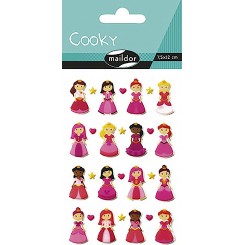 Cooky stickers, pink prinsesser