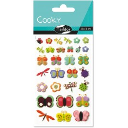 Cooky stickers, guldsmed og sommerfugle