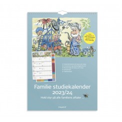 Familie Studiekalender med stickers, illu. af Otto Dickmeiss, 23/24