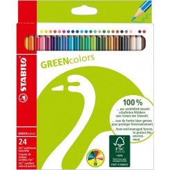 Stabilo Greencolors farveblyanter, 24 stk.
