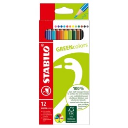 Stabilo Greencolors farveblyanter, 12 stk.