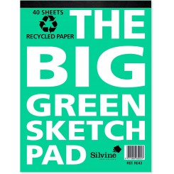 Tegneblok, The big green sketch pad, 40 ark, RECYCLED