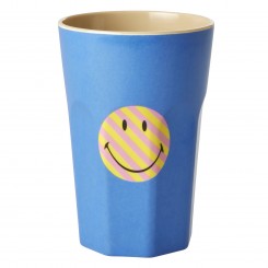 Rice latte kop, Blå, Smiley®