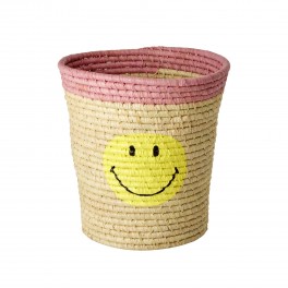 Rice Mellem Raffia Kurv, Natur, Smiley®